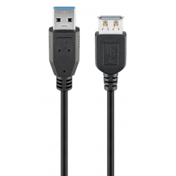 GOOBAY Καλώδιο USB 3.0 σε USB (F) 93999 copper 3m Μαύρο