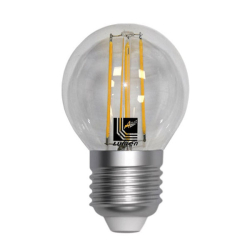 Διακοσμητική λάμπα led filament Ε27 4W 230V 2800k θερμό λευκό φως 420lm σφαιρική G45 διάφανη