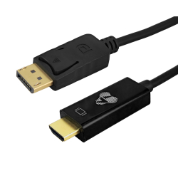 Kαλώδιο DisplayPort 1.2v (M) σε HDMI 2.0v (M) 4K/60Hz 21.6 Gbps 1m μαύρο