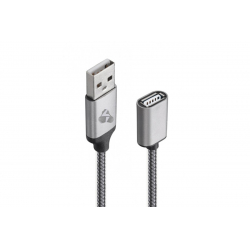 POWERTECH Καλώδιο USB (M) σε USB (F) prime 480Mbps 1.5m Γκρι