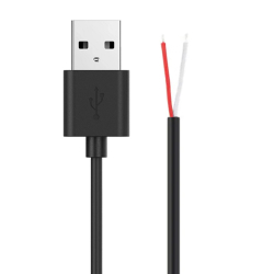 POWERTECH καλώδιο USB CAB-U157 με ελεύθερα άκρα 1m μαύρο