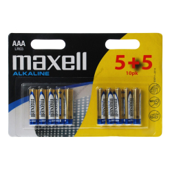 Mπαταρίες maxell Αλκαλικές 1.5V AAA  LR03 10τμχ