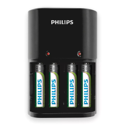 Φορτιστής μπαταριών PHILIPS SCB1450NB AA/AAA & 4 AAA μπαταρίες 800mAh