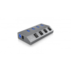 USB 3.0 Hub αλουμινίου 4 θυρών & universal φορτιστής USB με 4 διακόπτες ON/OFF