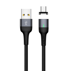Καλώδιο POWERTECH PT-750 3.0A USB 2.0 σε Micro USB Braided Μαγνητικό 1m