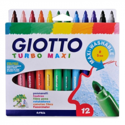 Μαρκαδόροι Giotto Turbo Color Maxi 12 ΤΜΧ