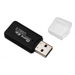 POWERTECH mini card reader PT-893 Micro SD card Μαύρο