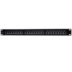 Patch panel Goobay CAT 6 STP 24 θυρών 1U Μαύρο