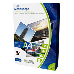 Φωτογραφικό Χαρτί MediaRange για Inkjet Εκτυπωτές A4 Matte 130g/m² 100 Φύλλα (MRINK101)