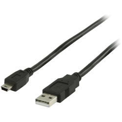 Καλώδιο USB 2.0 A (Αρσ) σε USB Mini 5pin (Αρσ) 1m