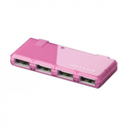 HUB USB 2.0v με 4 θύρες σε ροζ χρώμα, GOOBAY, 95672