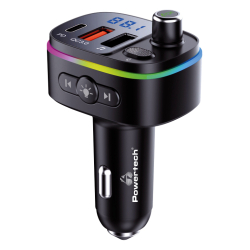 Bluetooth FM transmitter - Car με οθόνη RGB QC3 Μαύρο