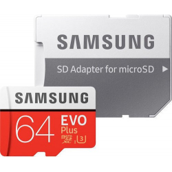 Κάρτα Μνήμης Samsung EVO Plus micro SDXC U3 64GB Class 10 + adapter