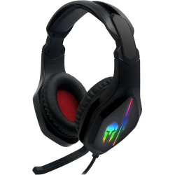NOD Gaming headset με αναδιπλούμενο μικρόφωνο και rainbow RGB LED φωτισμό