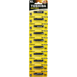 Μπαταρίες TOSHIBA αλκαλικές LR03GCP BP1X10 AAA LR03 1.5V 10τμχ