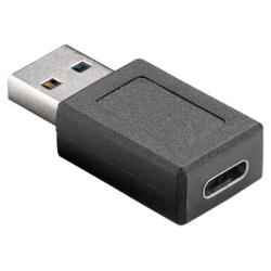 POWERTECH Αντάπτορας USB 3.1 αρσενικό σε USB-C θηλυκό Μαύρο
