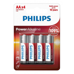 Μπαταρίες PHILIPS Power αλκαλικές LR6P4B/10 AA LR6 1.5V 4τμχ
