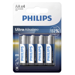 PHILIPS Ultra αλκαλικές μπαταρίες LR6E4B/10 AA LR6 1.5V 4τμχ