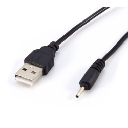 Καλώδιο φόρτισης USB σε 2mm x 0.6mm tip 1m