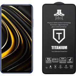 TEMPERED GLASS XIAOMI POCO M3/REDMI 9T 6.53 9H 0.25mm TITANIUM SEMI CURVED FULL GLUE BLAC