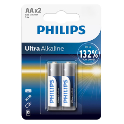 PHILIPS Ultra αλκαλικές μπαταρίες LR6E2B/10 AA LR6 1.5V 2τμχ