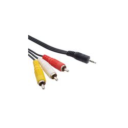 Powertech καλώδιο 3 x RCA(M) σε jack 3,5mm(M) - 1,5m