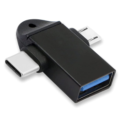 Αντάπτορας USB-C σε USB-C & micro POWERTECH CAB-UC090 5Gbps μαύρος