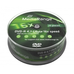 MediaRange DVD-R 4.7GB 16x Speed Cakebox 25τμχ