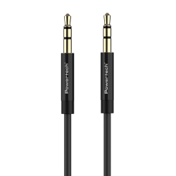 POWERTECH Καλώδιο Jack 3.5mm prime 3 pin copper 1m Μαύρο