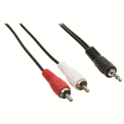 Καλώδιο ήχου GOOBAY 51649 3.5mm σε 2x RCA 3 pin stereo 1.5m Μαύρο