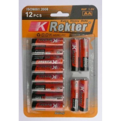 Αλκαλική μπαταρία Rekter AA R6P 1.5V 12pcs