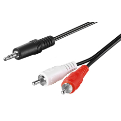 Καλώδιο ήχου GOOBAY 51651 3.5mm σε 2x RCA 3 pin stereo 5m Μαύρο