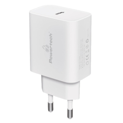 POWERTECH φορτιστής τοίχου PT-1043 USB-C PD QC3.0 30W Λευκός