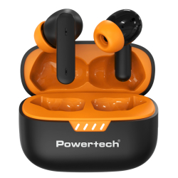 Ακουστικά Bluetooth POWERTECH PT-1431 True Wireless με θήκη φόρτισης