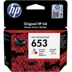 Γνήσιο Μελάνι HP 653 Ink Advantage Έγχρωμο