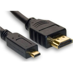 Καλώδιο hdmi high speed with ethernet 1,4v 19pin / Micro hdmi d type  GOLD - 1.5M-VCOM CG588-1.5