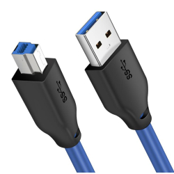 Καλώδιο CABLETIME CT-C160-U3-AMBM USB 3.0 σε USB Type B 5Gbps 1m μπλε