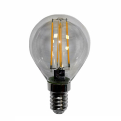 Διακοσμητική λάμπα Led Ε14 4W 230V 2800k θερμό λευκό φως σφαιρική G45 διάφανη 450 lumen