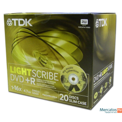 TDK dvd+r ligth scribe 16x in slim case