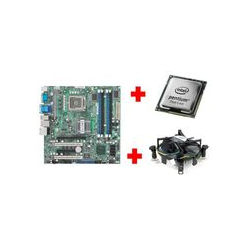 SUPERMICRO used Bundle Motherboard, s775, DDR2, Intel CPU E5200 & Fan