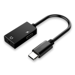 Αντάπτορας USB-C σε USB-C & 3.5mm CAB-UC053 0.11m Μαύρος