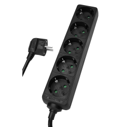POWERTECH πολύπριζο PT-872 5x schuko 16A 3m μαύρο