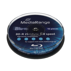 MediaRange BD-R(bluray) 25GB 6x speed Cake 10
