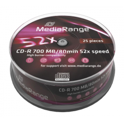 MediaRange CD-R 52x 700MB/80min Cakebox 25pcs