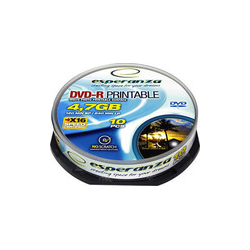 DVD-R 4,7GB, 16x Speed, εκτυπώσιμα, Cakebox 10τμχ.