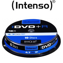INTENSO DVD-R 4,7GB 16x Speed Cakebox 10pcs