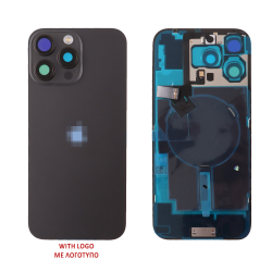 Full Back Cover Magsafe Magnet / Πισω καπακι Για iPhone 16 Pro Max Black Titanium