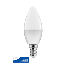 Λαμπτήρας Κερί LED E14 5W Warm White 3000K 400Lm Samsung IC