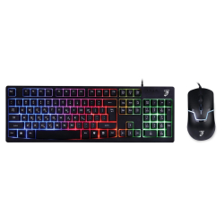 Ενσύρματο set πληκτρολόγιο & ποντίκι ROAR RR-0004 1600DPI RGB μαύρο