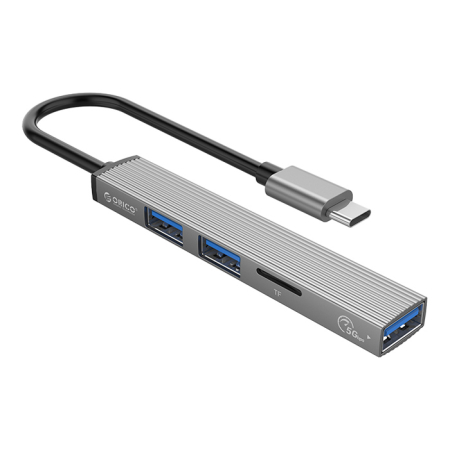 ORICO USB-C hub AH-12F 3x USB ports micro SD port Γκρι